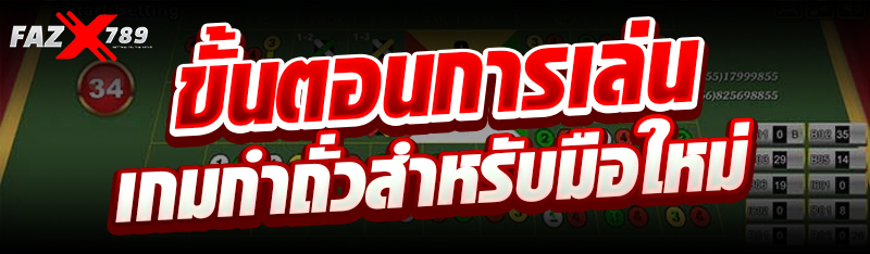 ขั้นตอนการเล่นเกมกำถั่วสำหรับมือใหม่